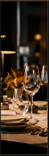 Fine dining table setting
