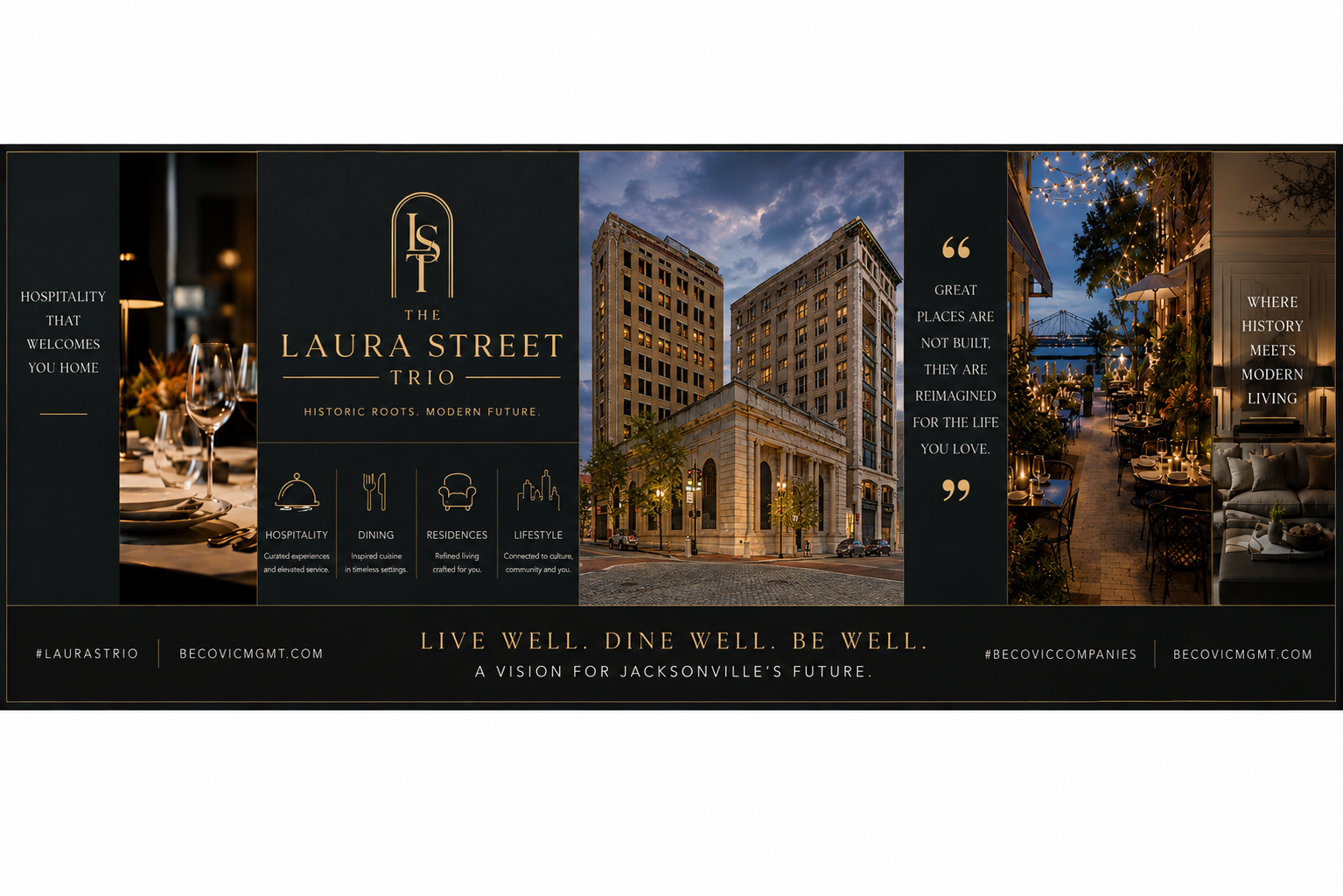 The Laura Street Trio brand banner